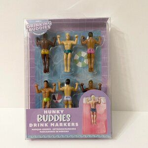 Hunky Buddies Drink Markers 6 Packs Party Drinking Buddies Companions